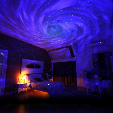décoration sur le thème galaxie dans la chambre